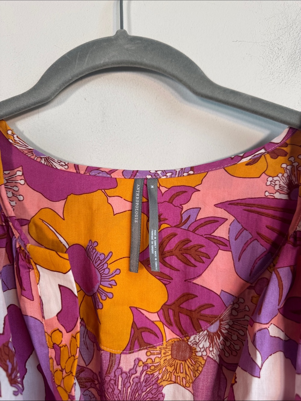 Anthropologie Somerset Mini Dress in Pink / Orange Floral - M - Picture 6 of 6
